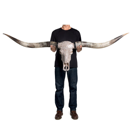 Longhorn Skull // XL Horns - Beige Mirror // Mosaic Finish