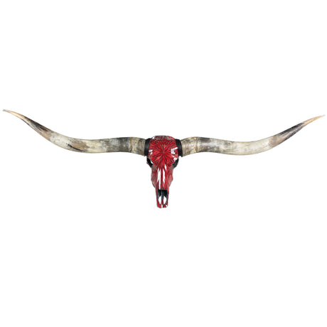 Longhorn Skull // XL Horns - Red Mirror // Mosaic Finish