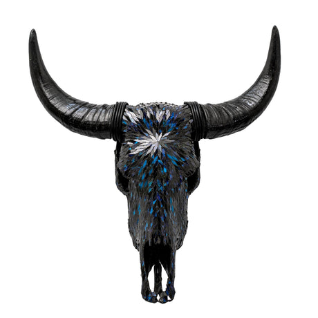 Cow Skull - Blue Mirror // Mosaic Finish