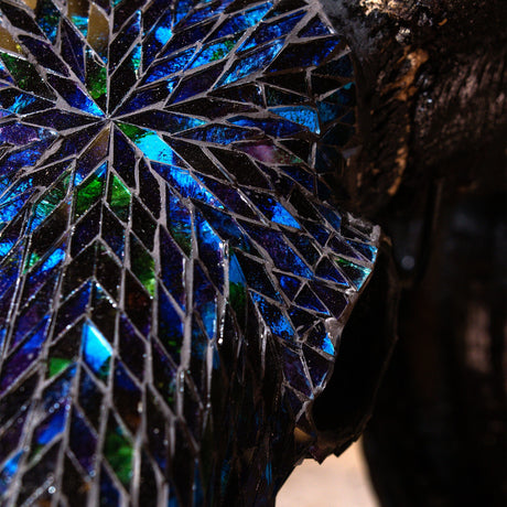 Ram Skull - Blue Mirror // Mosaic Finish
