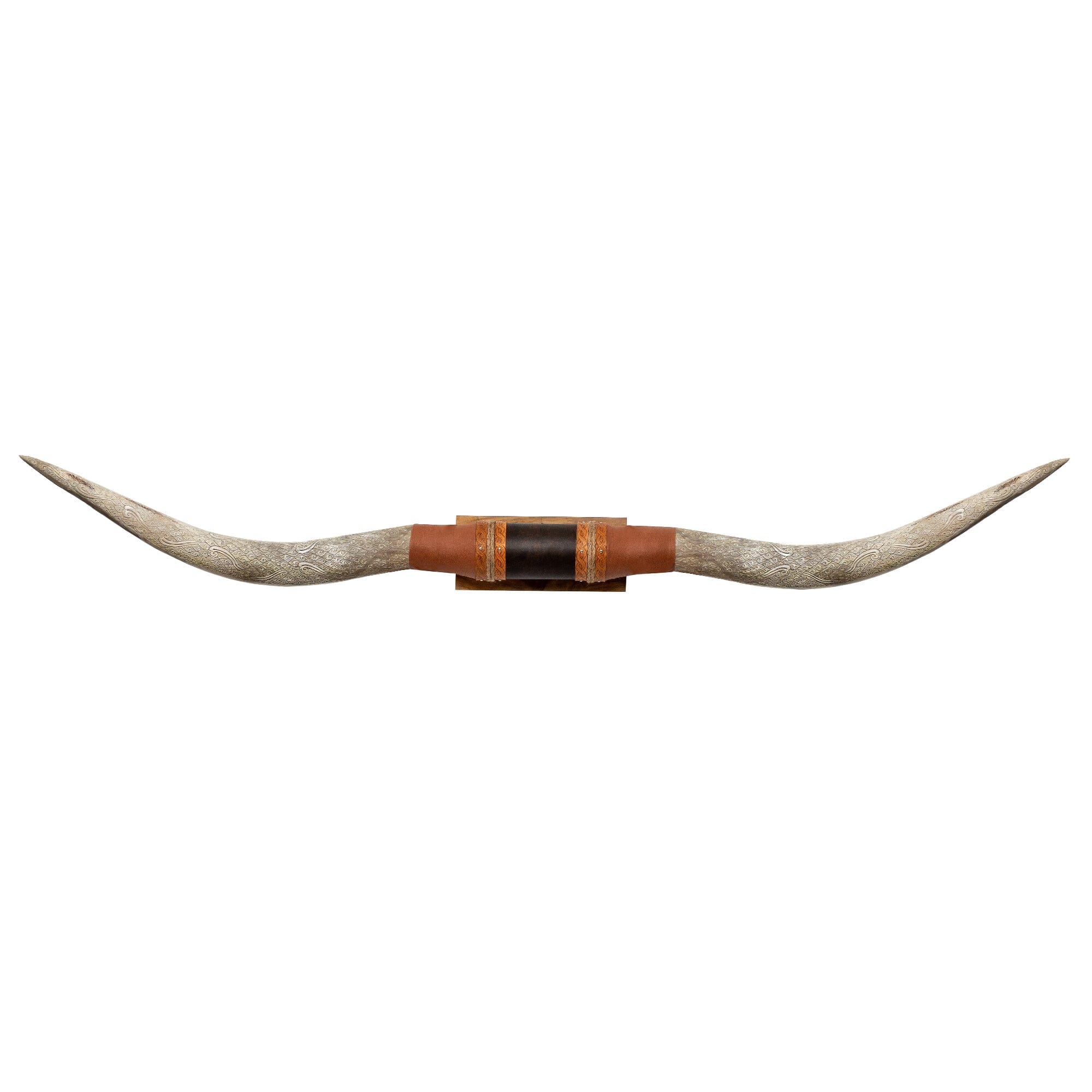 Brown Leather Mount // XL Longhorns - One Eye – Skull Bliss