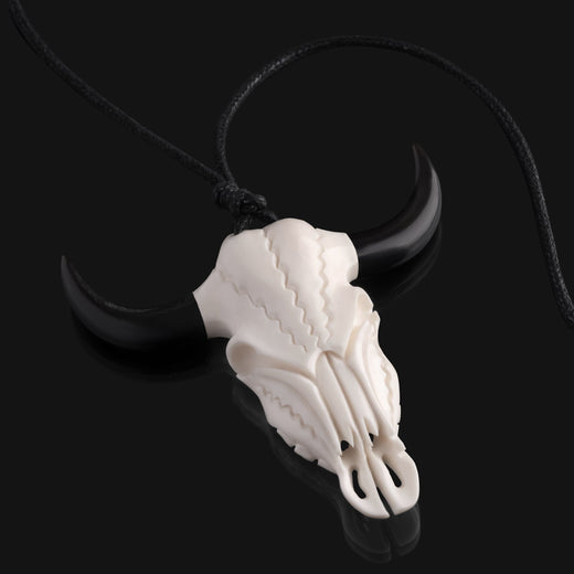 Hand Carved Bone Necklace - Mystic Skull – Skull Bliss