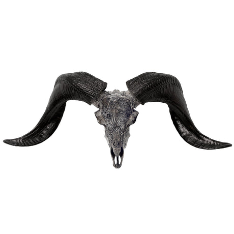 Hand Carved Ram Skull - Gray Libra