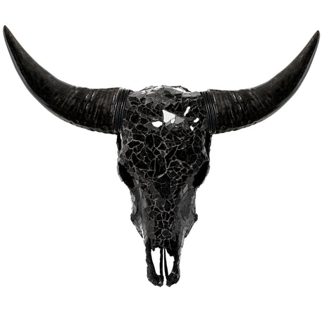 Cow Skull -  Black Mirror // Mosaic Finish