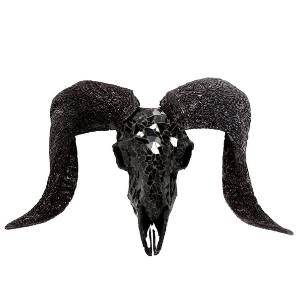 Ram Skull - Black Mirror // Mosaic Finish – Skull Bliss
