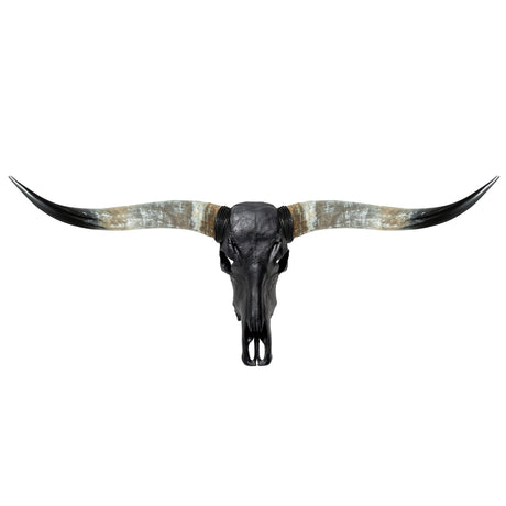 Longhorn Skull - Matte Black Storm