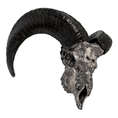 Hand Carved Ram Skull - Gray Thorn – Skull Bliss