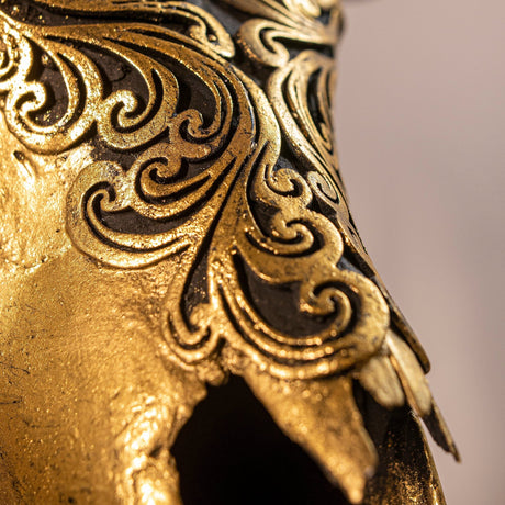 Buffalo Skull - Oriental Gold Metallic