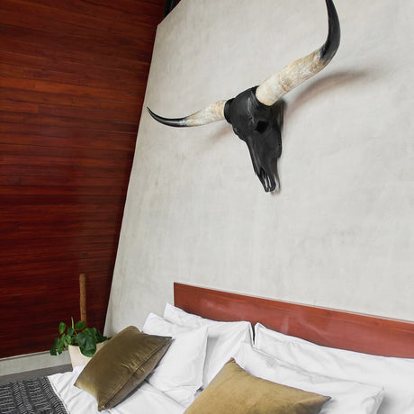 Longhorn Skull - Matte Black Storm