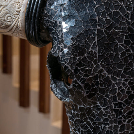 Longhorn Skull // XL Horns - Black Mirror // Mosaic Finish