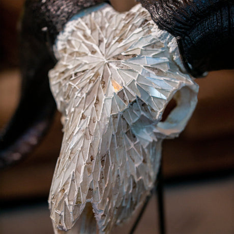 Ram Skull - Beige Mirror // Mosaic Finish