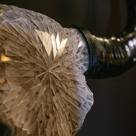 Cow Skull - Beige Mirror // Mosaic Finish