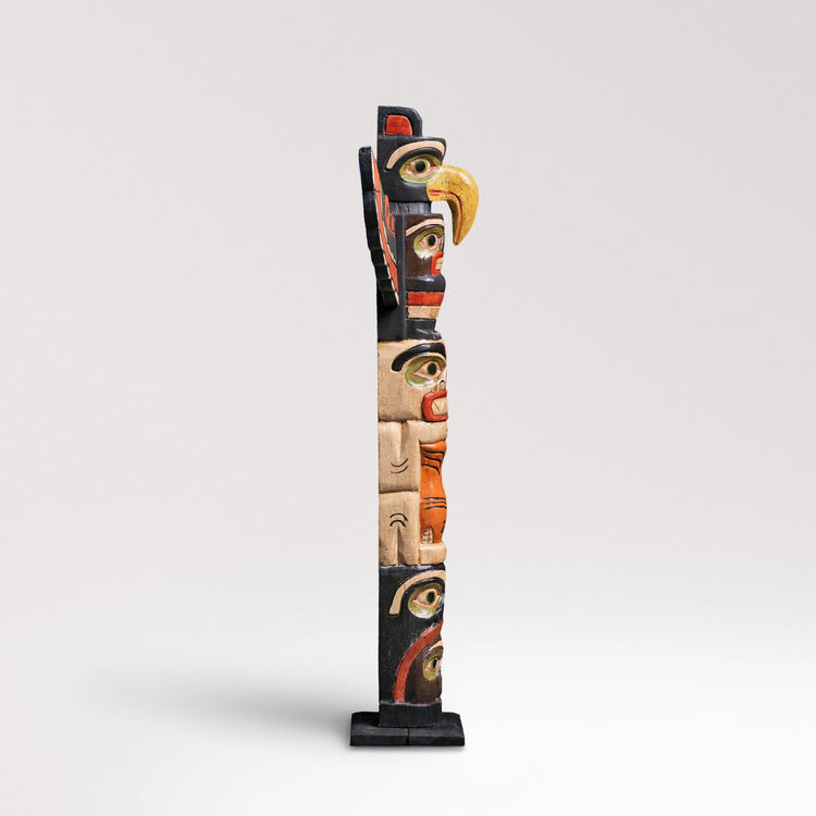 Hand Carved Totem Pole - Phoenix – Skull Bliss