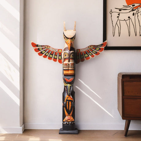 Hand Carved Totem Pole - Cosmo