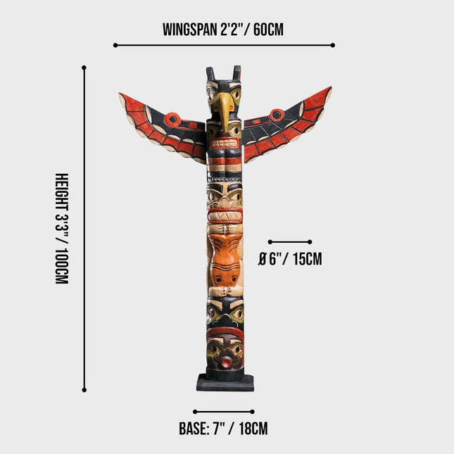 置物 Buffalo Bone Totempole Antique 1920s Northwest Coast Indian Carved Buffalo Bone