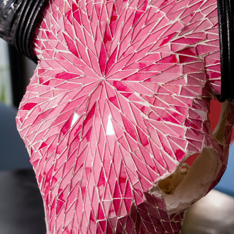 Cow Skull - Pink Mirror // Mosaic Finish