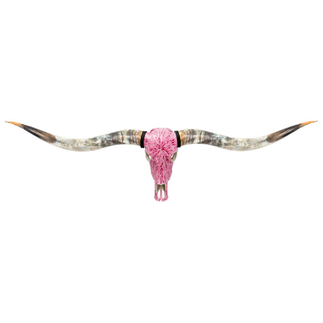 Longhorn Skull // XL Horns - Pink Mirror // Mosaic Finish