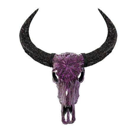 Buffalo Skull - Purple Mirror // Mosaic Finish