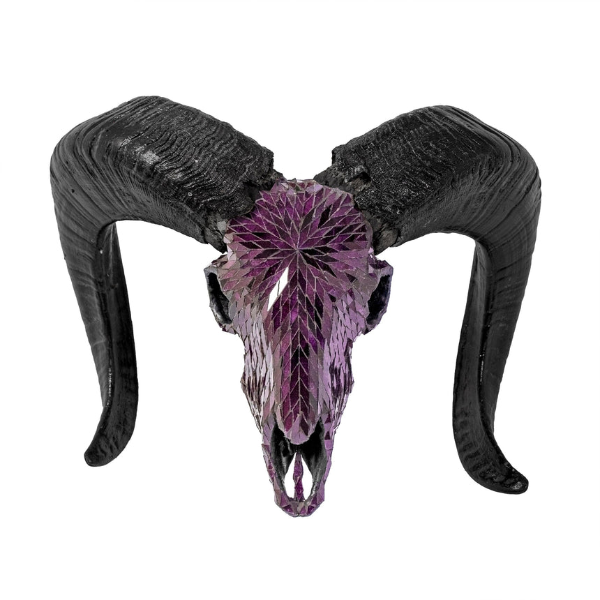 Ram Skull - Purple Mirror // Mosaic Finish – Skull Bliss