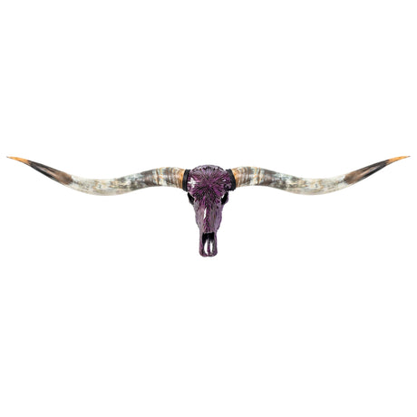 Longhorn Skull // XL Horns - Purple Mirror // Mosaic Finish