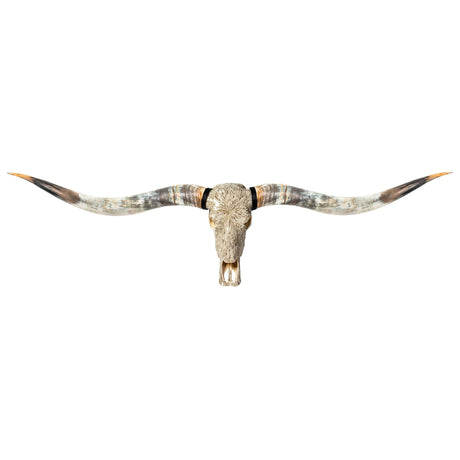 Longhorn Skull // XL Horns - Beige Mirror // Mosaic Finish