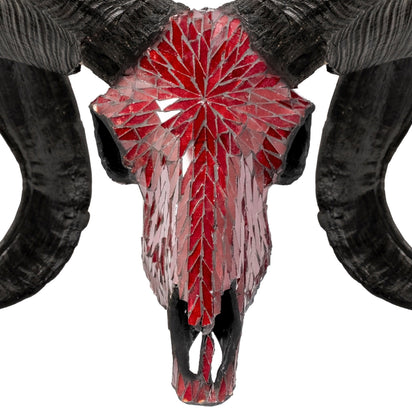 Ram Skull - Red Mirror // Mosaic Finish – Skull Bliss