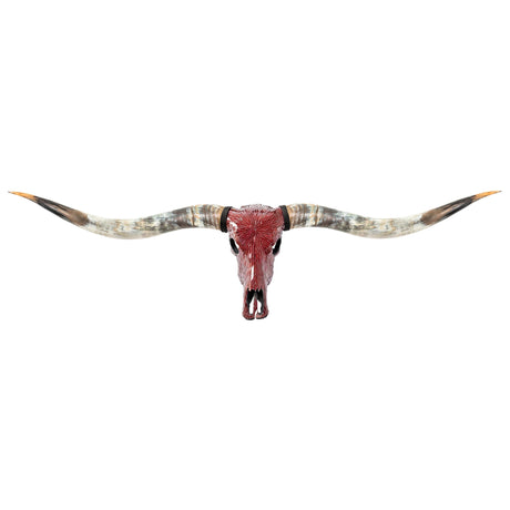 Longhorn Skull // XL Horns - Red Mirror // Mosaic Finish
