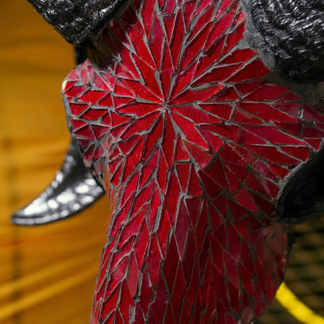 Ram Skull - Red Mirror // Mosaic Finish