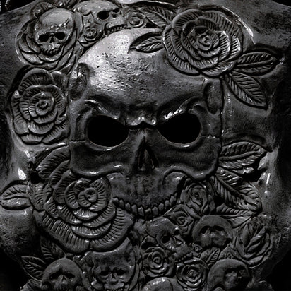 Hand Carved Cow Skull - Black Thorn – Skull Bliss