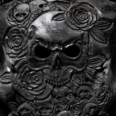 Hand Carved Ram Skull - Black Thorn