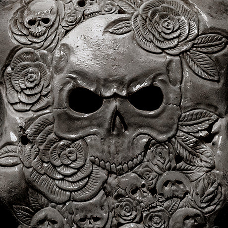 Hand Carved Buffalo Skull - Gray Thorn