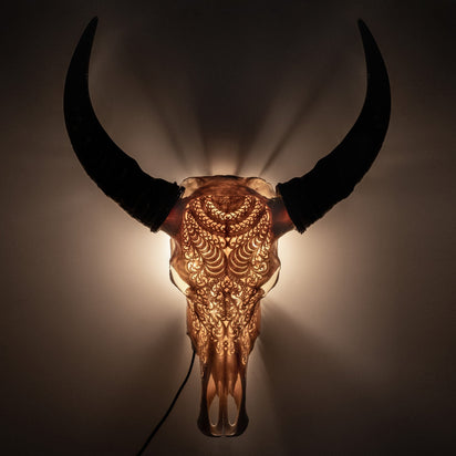 Buffalo Skulls - Metal Mount + Lamp – Skull Bliss