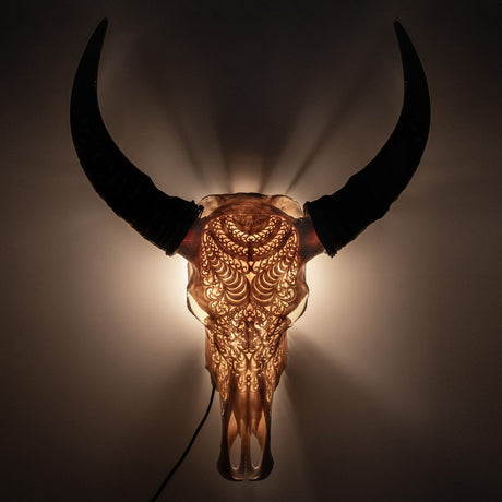 Buffalo Skulls - Metal Mount + Lamp