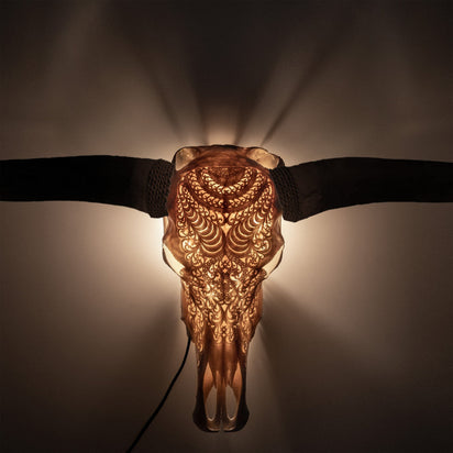 XL Longhorn Skulls - Metal Mount + Lamp – Skull Bliss