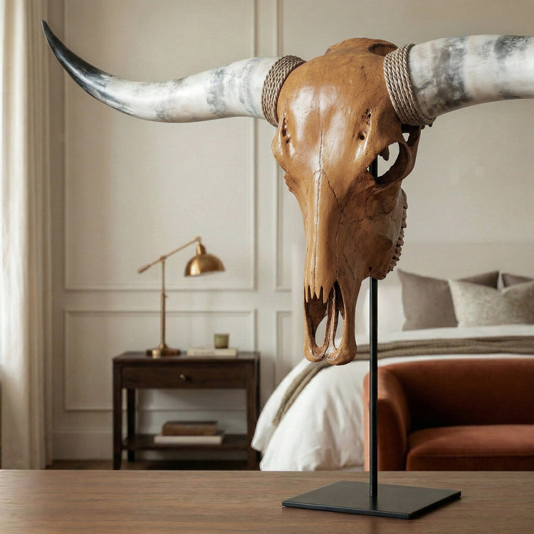 Longhorn Skull - Antique Storm – Skull Bliss