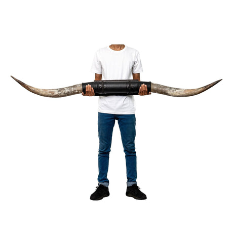 Black Leather Mount // Standard Longhorns - Big Gun