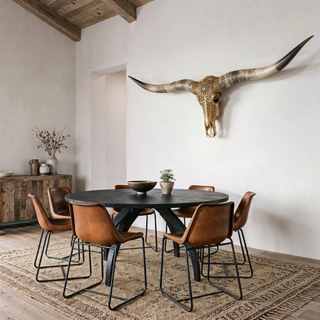 Hand Carved Longhorn Skull // XL Horns - Golden Sun