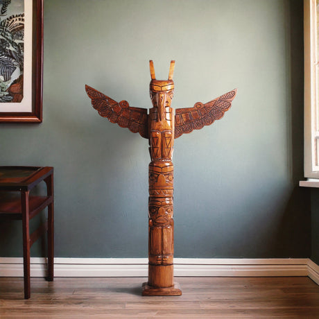 Hand Carved Totem Pole - Orion