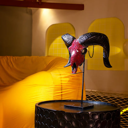Ram Skull - Red Mirror // Mosaic Finish – Skull Bliss