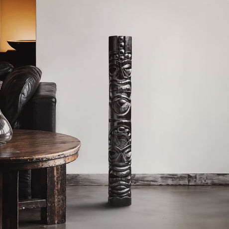 Hand Carved Totem Pole - Tangaroa