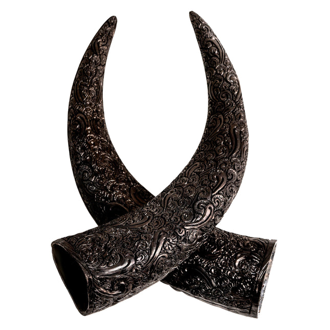 Hand Carved Cow Skull - Tinted Faith