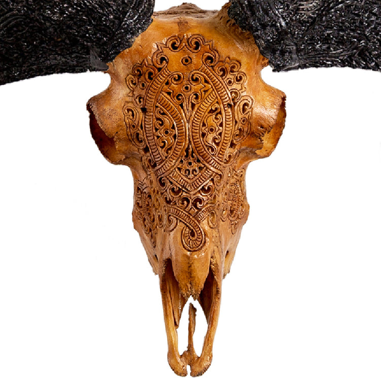 Hand Carved Ram Skull - Antique Phantom – Skull Bliss