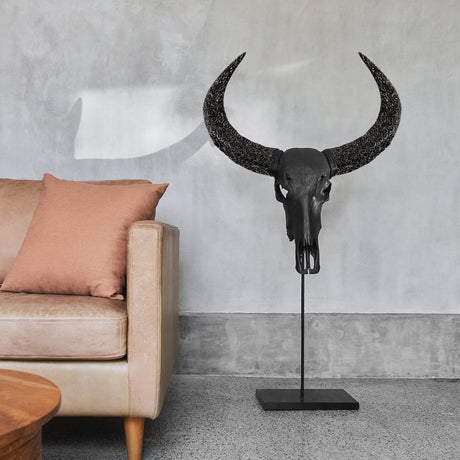 Buffalo Skull - Matte Black Storm