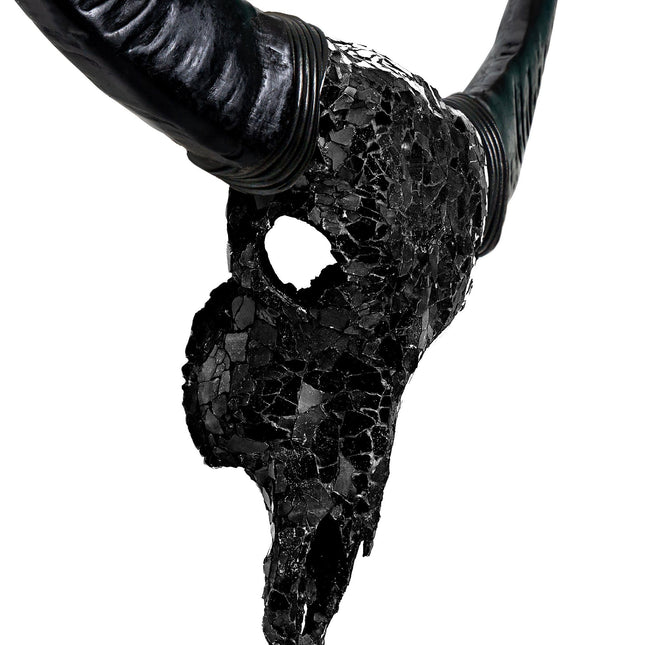 Buffalo Skull -  Black Mirror // Mosaic Finish