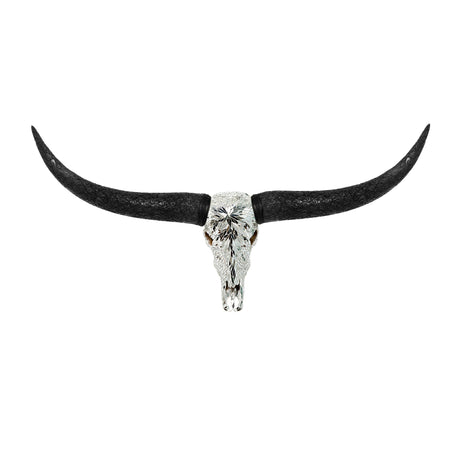 Longhorn Skull // Black Horns - Mirror // Mosaic Finish