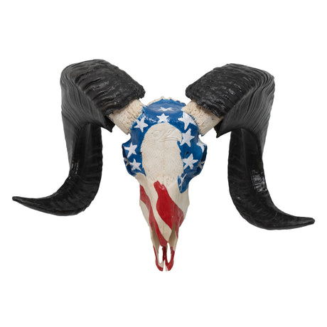 Hand Carved Ram Skull - Freedom