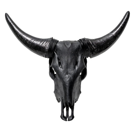 Cow Skull - Matte Black Storm