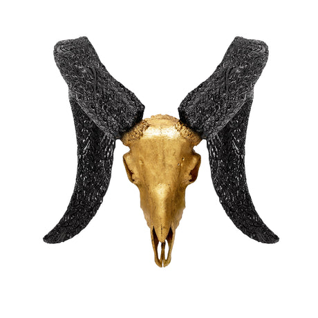 Ram Skull - Gold Leaf Storm