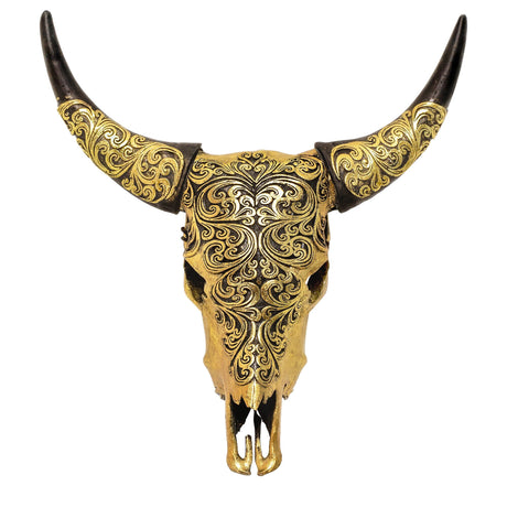 Cow Skull - Oriental Gold Metallic