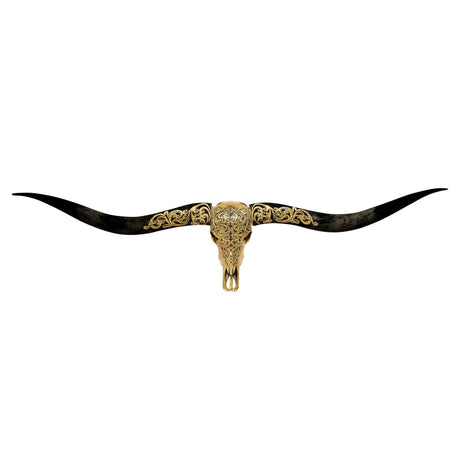 Longhorn Skull // XL Horns - Oriental Gold Metallic